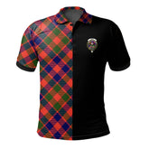 Clan Gow of Skeoch Tartan Polo Shirt Half of Me - Cross Style LF84 Gow of Skeoch Tartan Tartan Polo